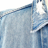 Levi's Women's Blue Size XS Trucker Distressed Vest