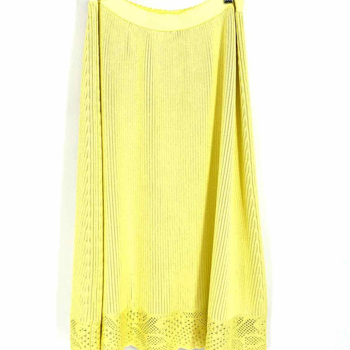 BALENCIAGA Women's Yellow A-Line Size M Skirt