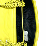 Kurt Geiger Brixton Lock Yellow Convertible Quilted Leather Shoulder Bag
