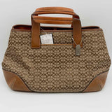 Coach Hamptons Medium Canvas Brown Micro Signature Tote