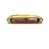 Jude Frances Province E/W Size 6.25 18K Gold Pink Tourmaline Diamond Ring