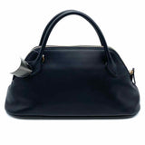 Miuur Kuma Black Half Dome Leather Satchel