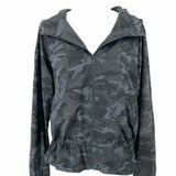 Lululemon Women's Charcoal Size 6 Hooded Camoflage Jacket