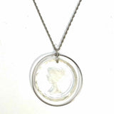 Hallmark Silver tone Pendant 19.5" CAMEO Necklace