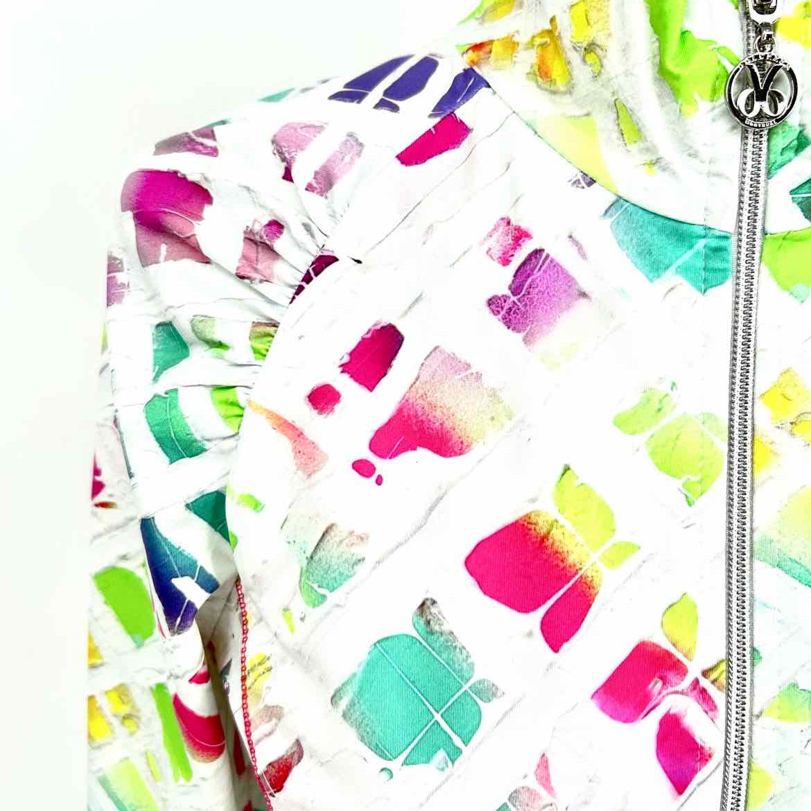 Dolcezza Women's Multi-Color Size S Zip ATHLETIC Jacket