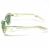 Prada Light green Oval Translucent Sunglasses