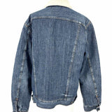 Madewell Men's Blue Size M Button Down Denim Sherpa Jacket