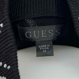 Guess Women's Black Silver Size M Bodycon Embellished Dress