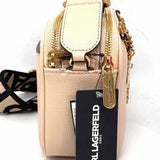 Karl Lagerfeld Beige Camera Bag Charm Crossbody