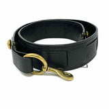 Coach Black Woven Pebbled Leather Belt