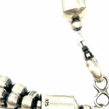 Navajo 925 Sterling Silver Beaded 58" Layered Desert Pearl Necklace