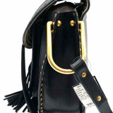 Chloe 2015 Small Hudson Black Saddle Bag Studded Leather Crossbody