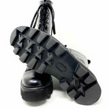 Church's Women's Black Size 37/7 Lace-up Leather Platform combat Boots