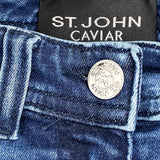 ST. JOHN CAVIAR Women's Blue Size 2 Skinny Jeans