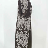 W by Worth Women's Brown White Size 8 sheath Floral Dress