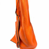 Coach Brown Orange Reversible Leather Tote