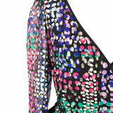 Kate Spade Women's Confetti Multi-black Size 4 Pleated Spotted Dress