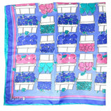 Uana Blue Square 25" Fruit Scarf