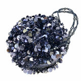 Sequined Silver Round Clutch