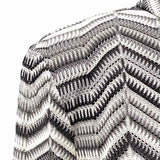RAMY BROOK Women's Black White Size M Mock Neck Chevron Long Sleeve