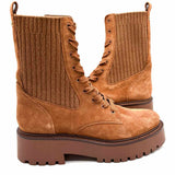 Sam Edelman Evina Combat Women's Brown Size 9.5 Lace-up Suede Boots