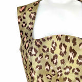 ELLIATT Elara Women's Green Size M Drop Waist Leopard Print Dress