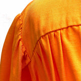 Karl Lagerfeld Women's Orange Size M Faux Wrap Long Sleeve