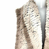 MNG Women's Cream Size L Button Down Knit Vest