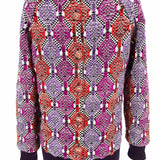 Chanel Women's Purple Red Size 38/S Crew Cashmere Abstract Diamond Sweater