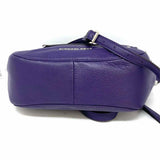 Michael by Michael Kors Chandler Purple Zip Pebbled Leather Satchel