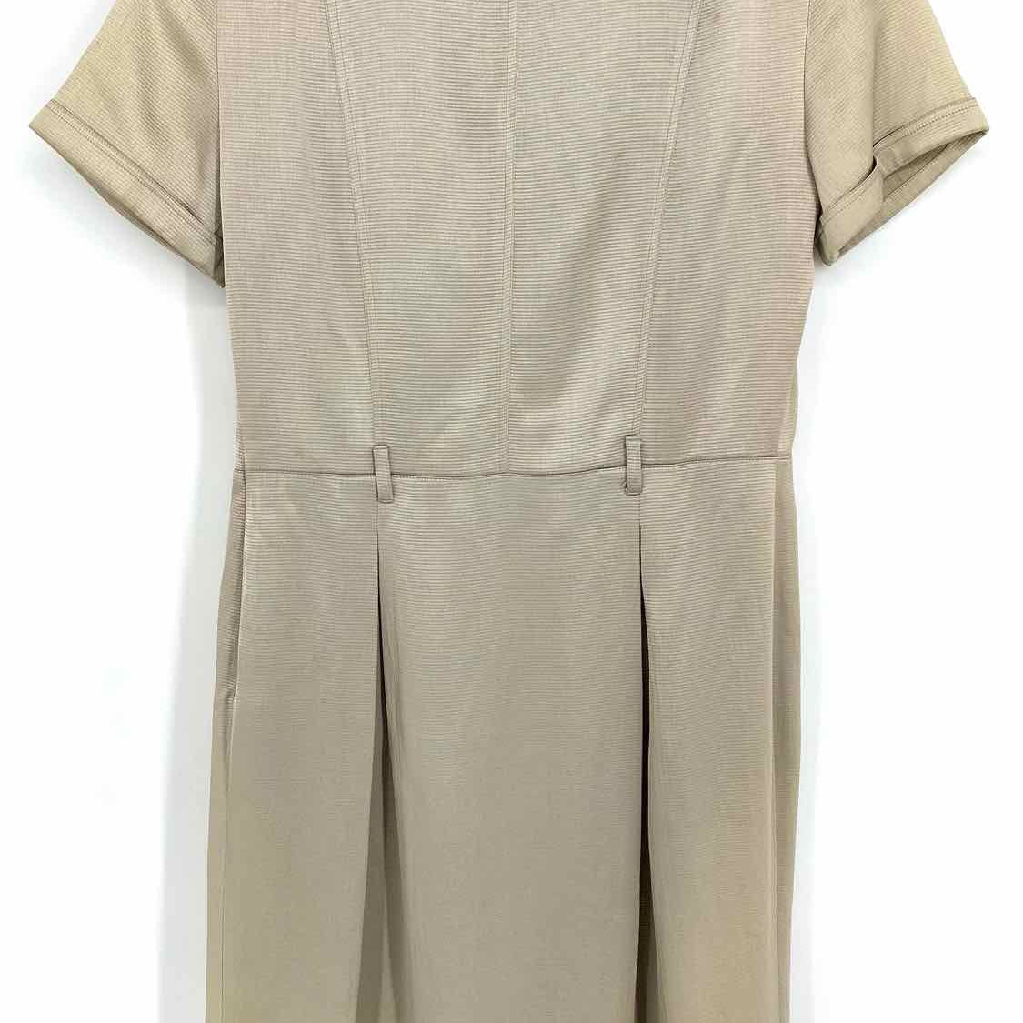 Burberry Women's Slate Size 6 Button Down Viscose Blend Dress