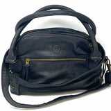 Wanderers Travel Co. Black Tote Leather Satchel