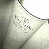 Valentino Silver Stud Leather Made in Italy Coin Purse