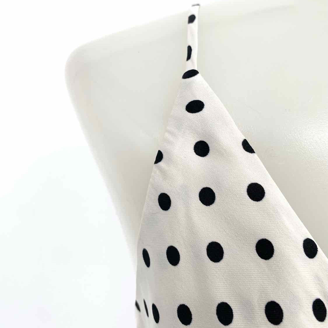 ZIMMERMANN Women's Black White Size 2 Slip Viscose Polka Dot Sleeveless
