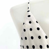 ZIMMERMANN Women's Black White Size 2 Slip Viscose Polka Dot Sleeveless