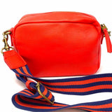 Universal Thread Red Navy Camera Bag Woven vegan leather Crossbody