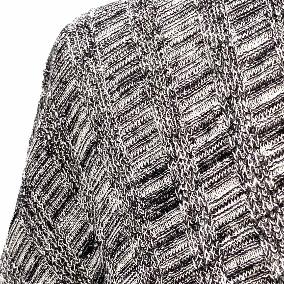 Eileen Fisher Women's Gray Size S Criss-Cross Silk Blend Knit Short Sleeve Top