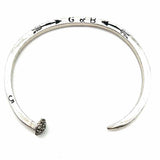 Le Beau 5 Giles by Giles & Brother Silver tone Spike Crystal Cuff