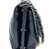 Chanel 2011-12 In The Business Navy Boy Bag Lock Quilted Shoulder Bag