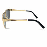 Aldo Gold Tone Orange Aviator Half-circle Sunglasses