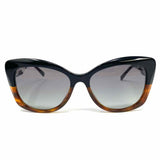 Giorgio Armani Black Brown Cat Eye Color Block Sunglasses