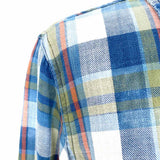 Current / Elliott Women's Blue Green Size 2 Button Down Plaid Long Sleeve