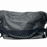 Bottega Veneta Black Foldover perforated Messenger Bag