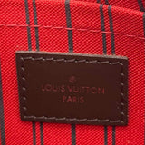 LOUIS VUITTON 2016 Neverfull Pochette Coated Canvas Brown Damier Ebene Wristlet