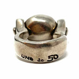 Uno De 50 size 8 Silver Plated Chunky Ring