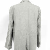 MNG Women's Gray Size L Pinstripe Blazer