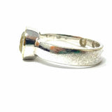 Statement Size 7.25 .925 Sterling Silver Rutilated Quartz Ring
