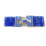 Swarovski Metal Blue 7 in Pave Crystal Bracelet