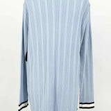 Karl Lagerfeld Women's Blue Size S Button Down Ribbed Cardigan