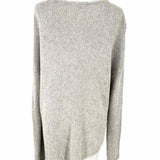HELMUT LANG Women's Gray Size L Asymmetrical Viscose Blend Sweater